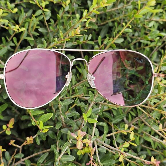 Ray Ban AVIATOR Orange Flash ANPE69RV POLARIZED Lens/Gold UV400 - Picture 3 of 6